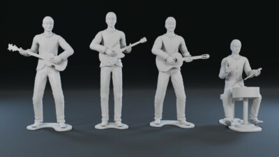 The Beatles George Harrison John Lennon Paul McCartney Ringo Starr 3D Print Set