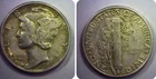 1945 P Silver Mercury Dime#63Bs