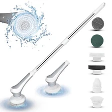 Electric Spin Scrubber Cordless Power Electric Scrubber With Long Handle Adjusta