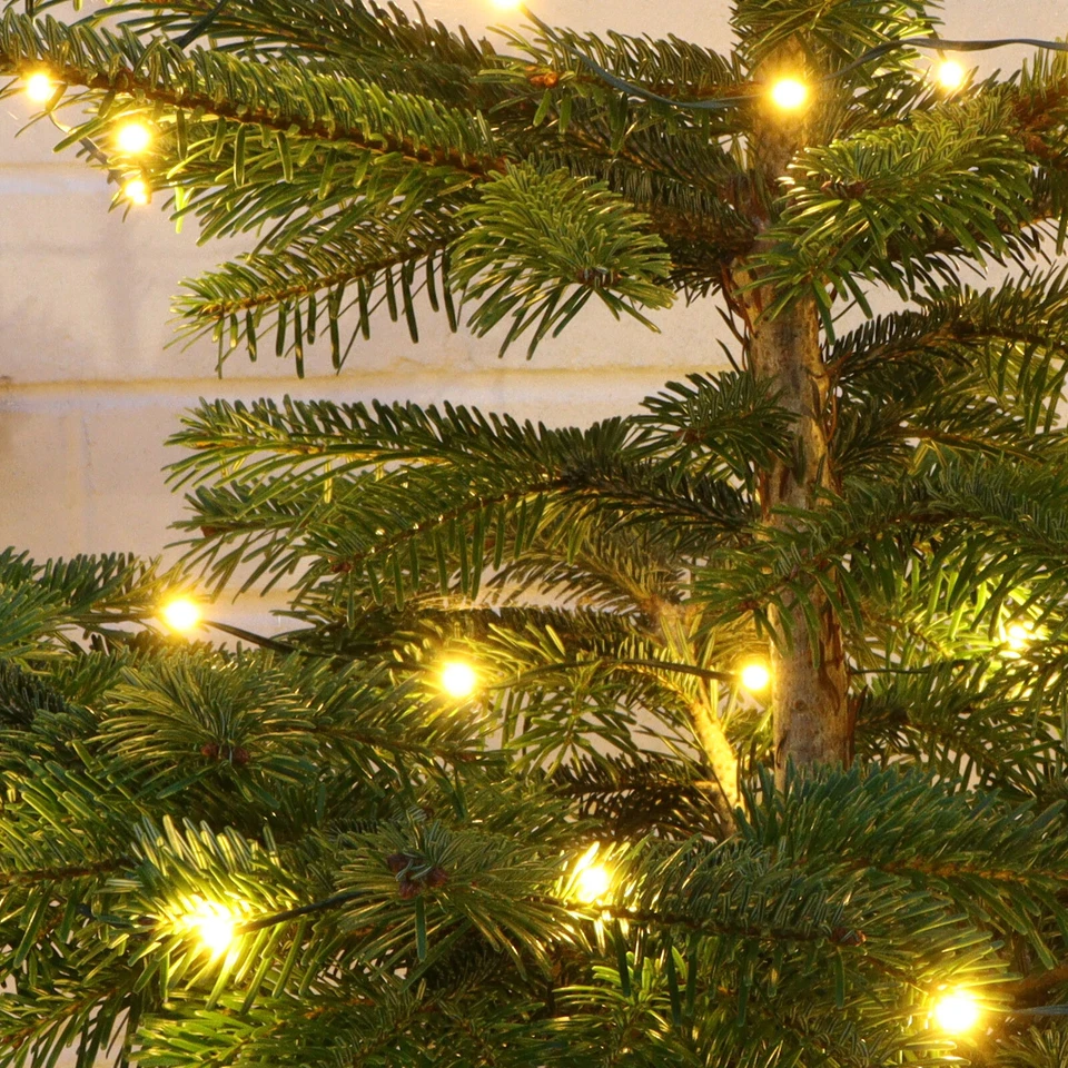 Qbis Outdoor Christmas Lights Battery Powered on green wire with Timer