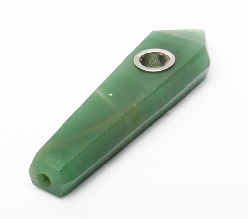 1Pc Natural Aventurine Reiki Gemstone smoke pipe Crystal Quartz Healing Decorate - Picture 8 of 9