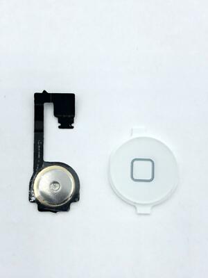 5x Home Button für iPhone 4 4G Flex Knopf ID Sensor Touch Zürück Taste Weiß