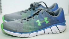 BEAUTIFUL UNDER ARMOUR YOUTH BOYS ATHLETIC SNEAKERS SHOES GRAY BLUE SZ 6