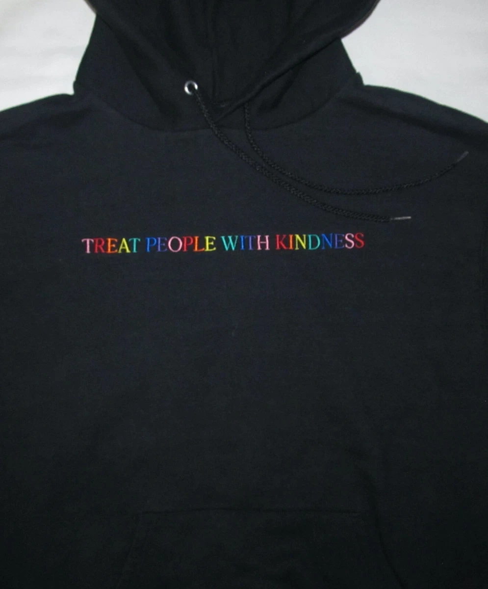 Harry Styles Black TPWK Treat People With Kindness Rainbow Hoodie Size  Medium | eBay