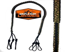  Paracord Game Tote/ Duck tote  Carrier Strap Swamp Snake & Black 