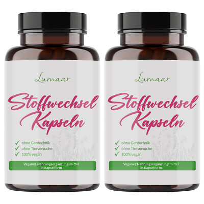 Stoffwechsel Kapseln für Stoffwechselkur - Stoffwechsel Formel 2 Dosen Gläser