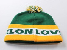 Love Your Melon Women's Acrylic Pom Pom Beanie EJ1 Green/Yellow One Size NWT