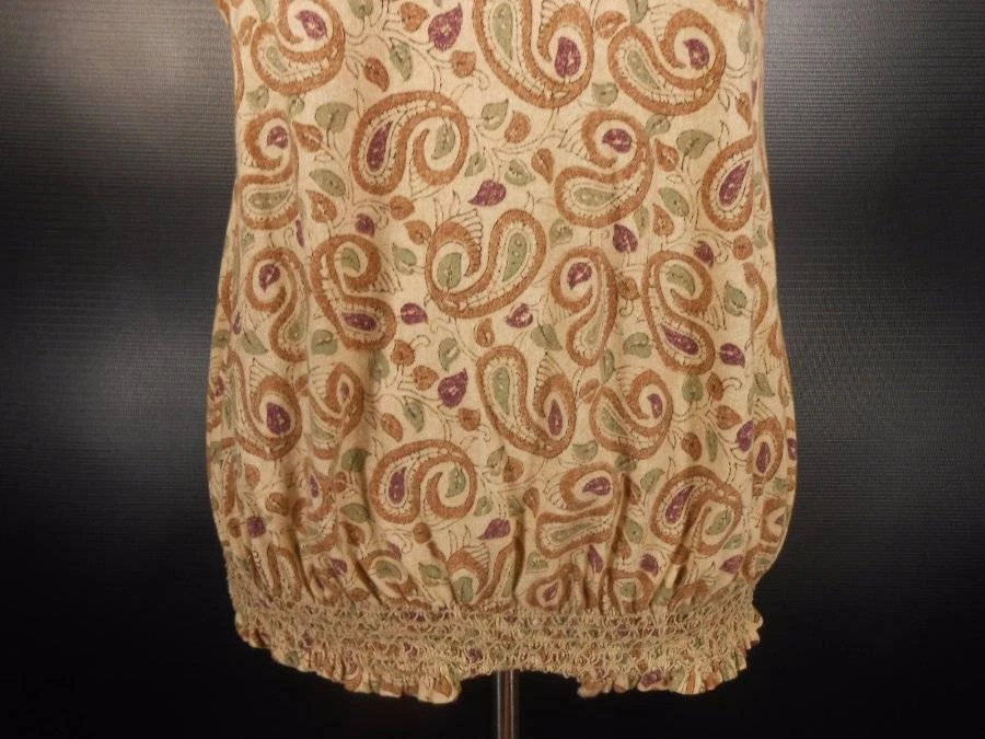 Hermosa Blusa Para Mujer Mediana Ralph Lauren Multicolor Diseño Paisley SS Tejida Foto 3 de 4