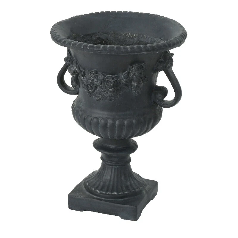 Cestas de plantas de piedra negra, macetas, jardineras de Ventana