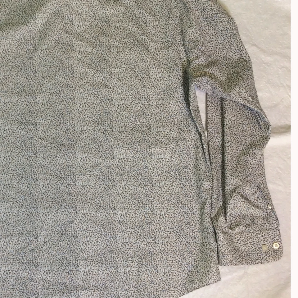 Camisa de vestir Egara para hombre 2XL blanca 100 % algodón ajustada manga larga patrón geométrico Foto 4 de 4