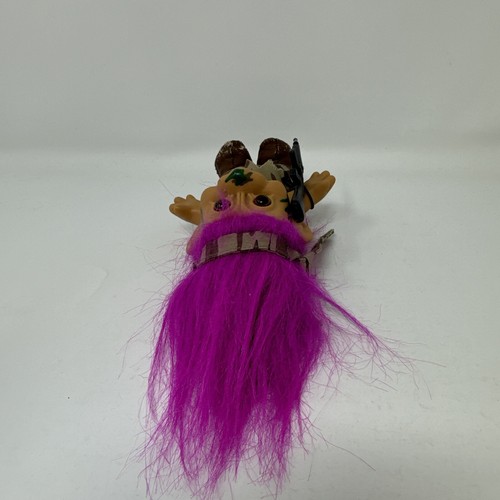 Russ Troll Doll Camouflage Soldier with Gun and Purple Hair 4 Inch - Picture 12 of 12