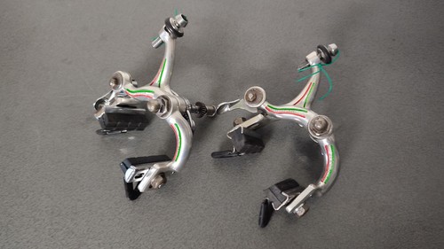 CAMPAGNOLO SUPER RECORD - Road Brake Calipers 70s-80s + 4 Pads - Pinze Freno - Foto 6 di 16