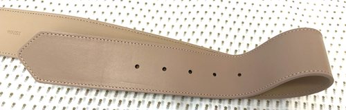 ¡Nuevo! Cinturón ancho de cuero LK Bennett XL UK18-20 Eu46-48 US14-16 Trench (taupe) - Imagen 6 de 6