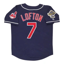 Kenny Lofton 1995 Cleveland Indians Alt Navy Blue World Series Men's Jersey