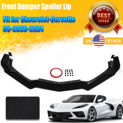 CARBON FLASH Front Lip Bumper Splitter Winglet For 2020-UP Corvette C8 Z06 Z07