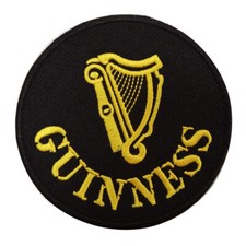 GUINNESS Embroidered Iron On Sewn On 3" Embroidered Patch