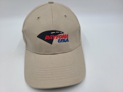 Vintage Daytona USA Strapback Adjustable Hat Cap Racing Dad Mom Men Women Beige