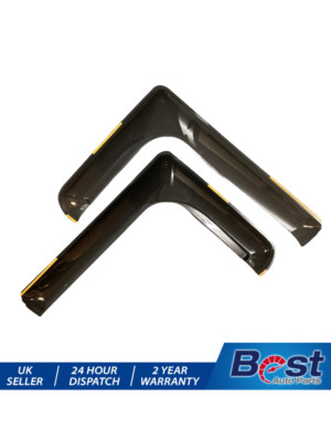2-Piece L-Shape Wind Rain Sun Deflectors For Ford Transit MK6 MK7 (2000-2013) - Black