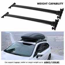 Top Roof Rack Cross Bar Luggage For Toyota Highlander 2008-2013 Black Aluminum