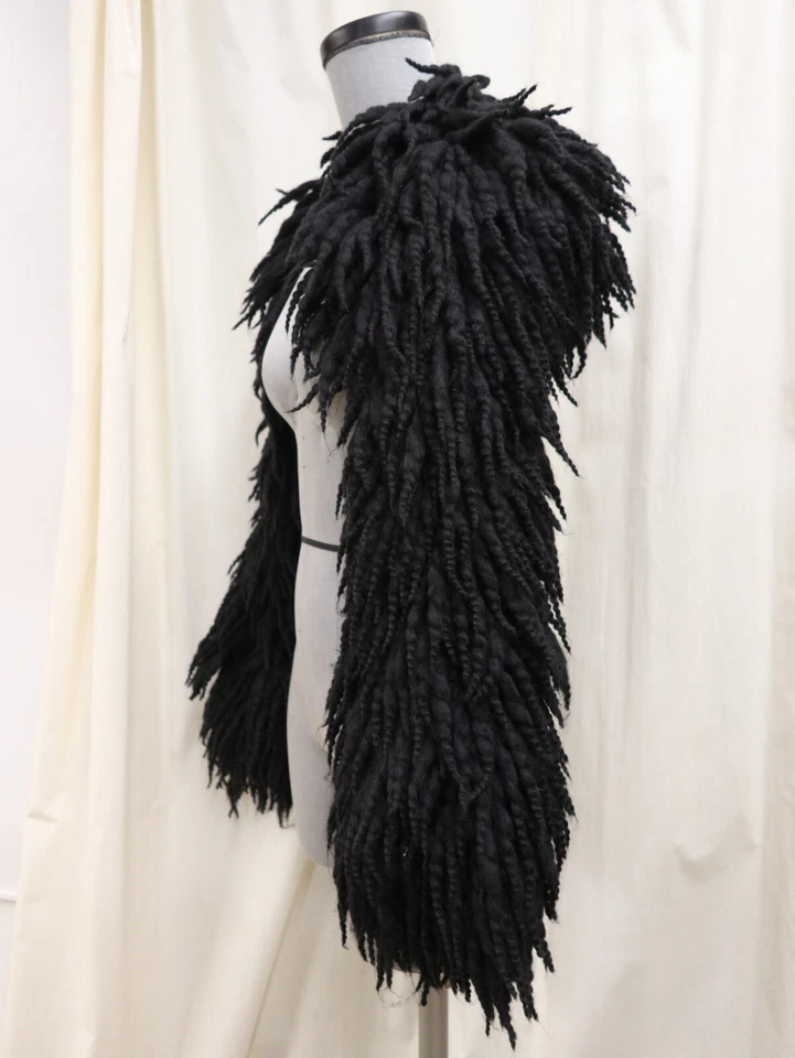 Vintage, Collectible Hikaru Noguchi Wool Knitted "Dreadlock" Bolero/Scarf c.1990 - Image 2 of 4