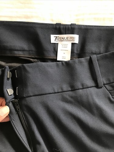 NWT New 7th AVENUE Design studio stretch navy DRESS PANTS Size 18. Pockets, Zip - Picture 2 of 3