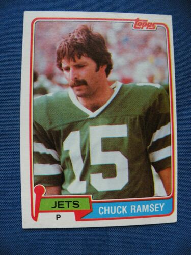 1981 Topps Chuck Ramsey N.Y. Jets card #406 NFL football $1 S&H - Imagen 1 de 2