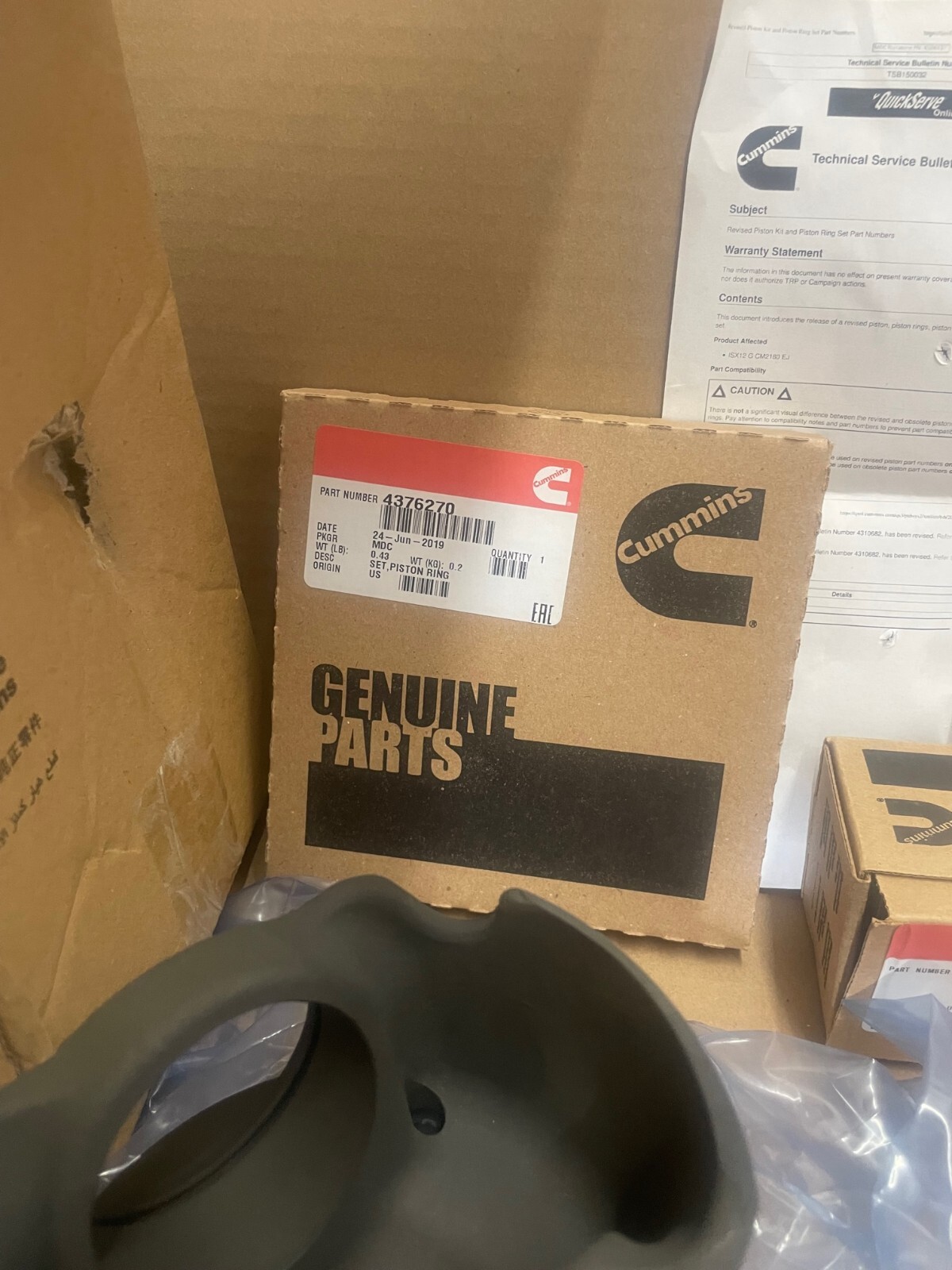 Cummins Kit Engine Piston 4376271 for sale online | eBay