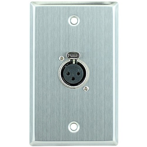 *CAJA ABIERTA* Placa de pared de una sola velocidad Saga Elite™ XLR-F1 con (1) conector XLR hembra - Imagen 1 de 5