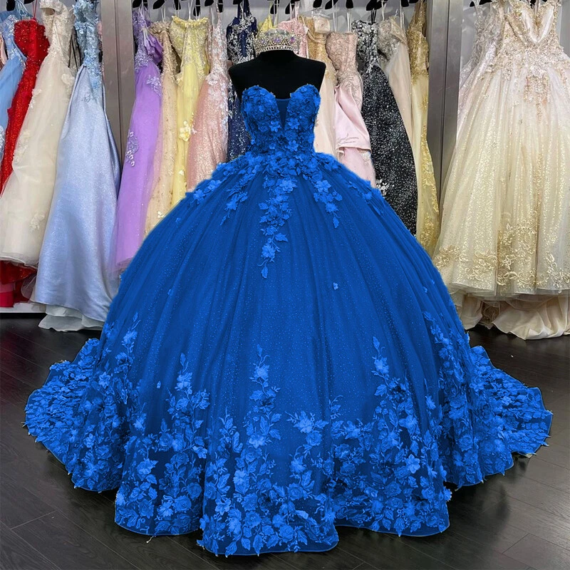 Vestidos de baile princesa Quinceanera apliques de renda sem mangas doces 15 16 - Imagem 4 de 4