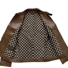 Leynir Bagatelle Aurora Faux Leather Wool Coat Louis Vuitton