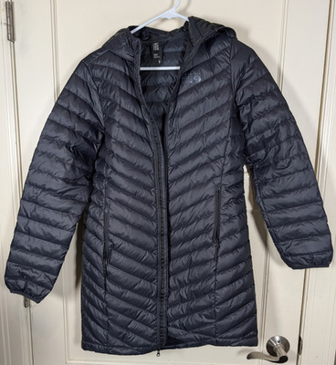 Mountain Hardwear Down Jacket Womens SP Black Glen Alphine Parka Puffer *FLAW*