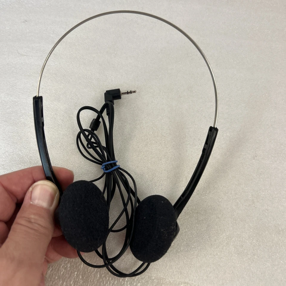 Vintage Kenwood Metal Lightweight Adjustable Headphones Tested Black Read - Image 4 of 4