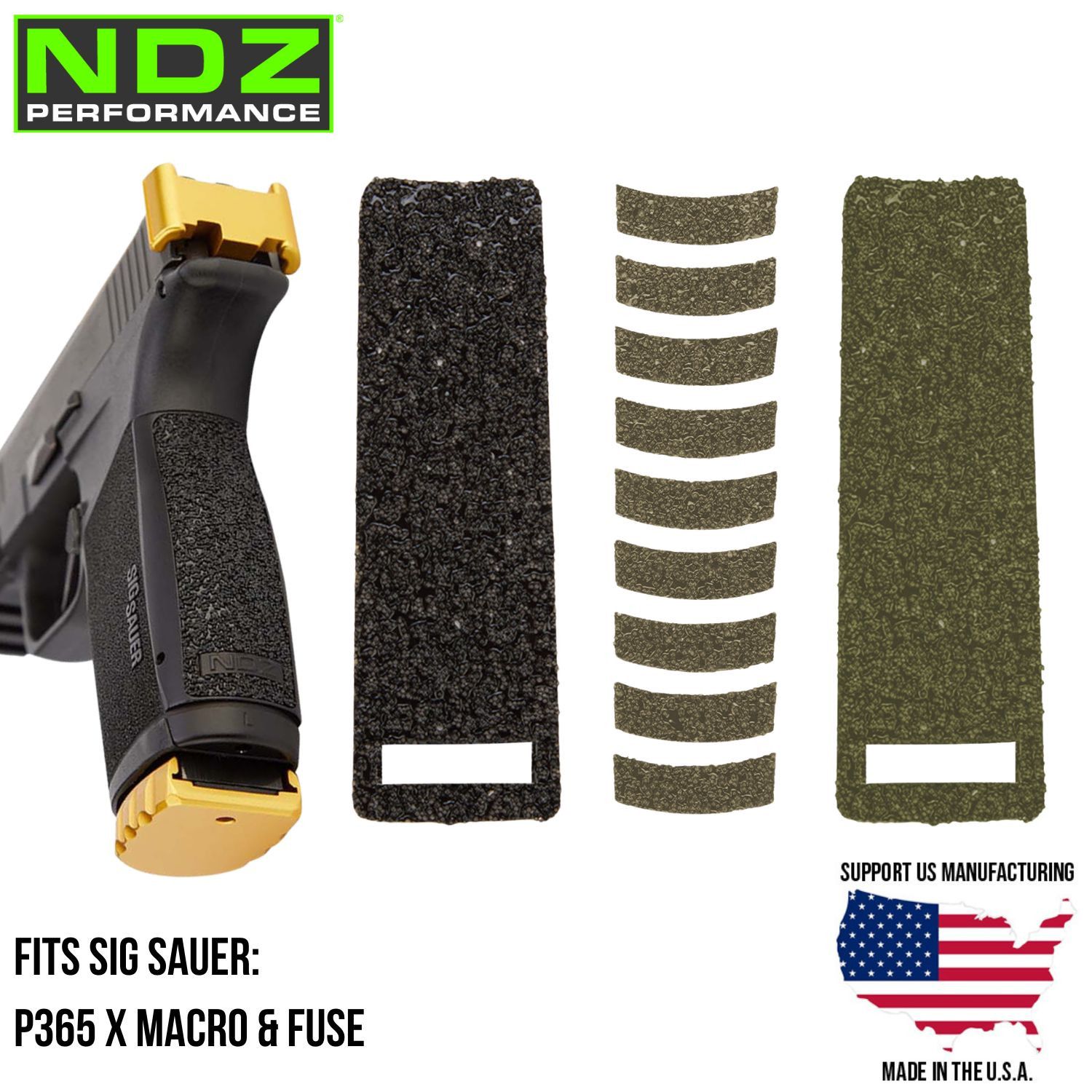 goldenMM♡ NDZ Sig P365 X Macro Fuse Backstrap Grip Tape Textured Granulate