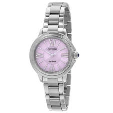 Citizen L Ceci Eco-Drive Pink Dial Ladies Watch EM1160-58X