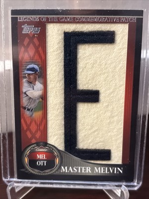 2009 ToppsCommemorative Letter Patch Mel Ott ''Master Melvin #05/50