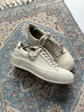 Alexander McQueen Deck Lace-Up Plimsoll Leather Shoes Size EU 43 1/2