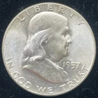 1957-P Franklin Half Dollar - BU - Brilliant Uncirculated - 90% Silver