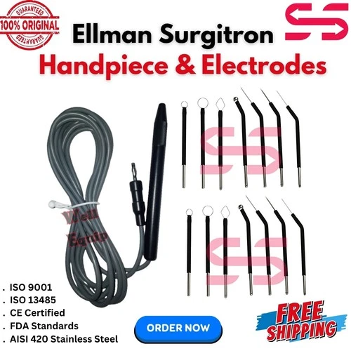 Ellman Surgitron Handpiece & Electrodes Set of 14 Pcs Reusable-Autoclavable CE image 9