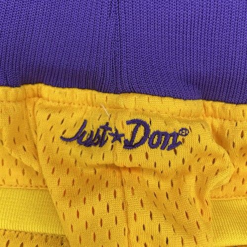 LA Lakers Shorts NBA Jus Don Zipper Pockets Men’s Small Made In USA - Picture 6 of 9