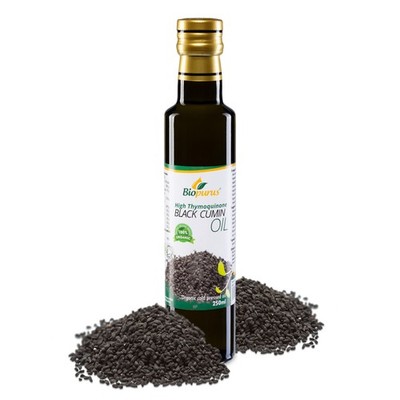 Biopurus Bio kaltgepresstes Schwarzkümmelöl HTQ (High Thymochinone) 250ml