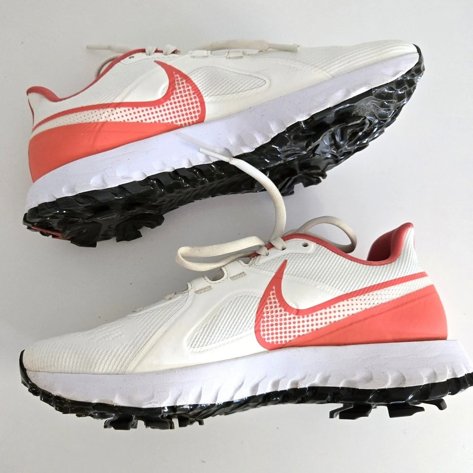 Nike React Infinity Pro Golf Shoes – White/Coral – Men’s Size 7 - Image 3 of 4