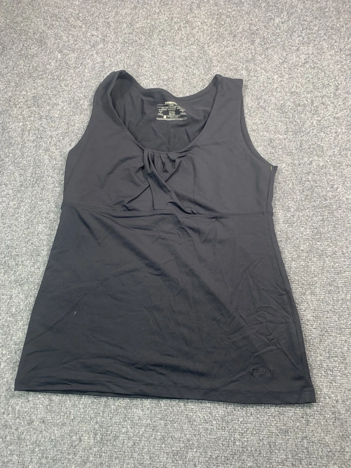 Camiseta Regata Patagonia Feminina Grande Preta Sem Mangas Roupa Ativa - Imagem 2 de 4