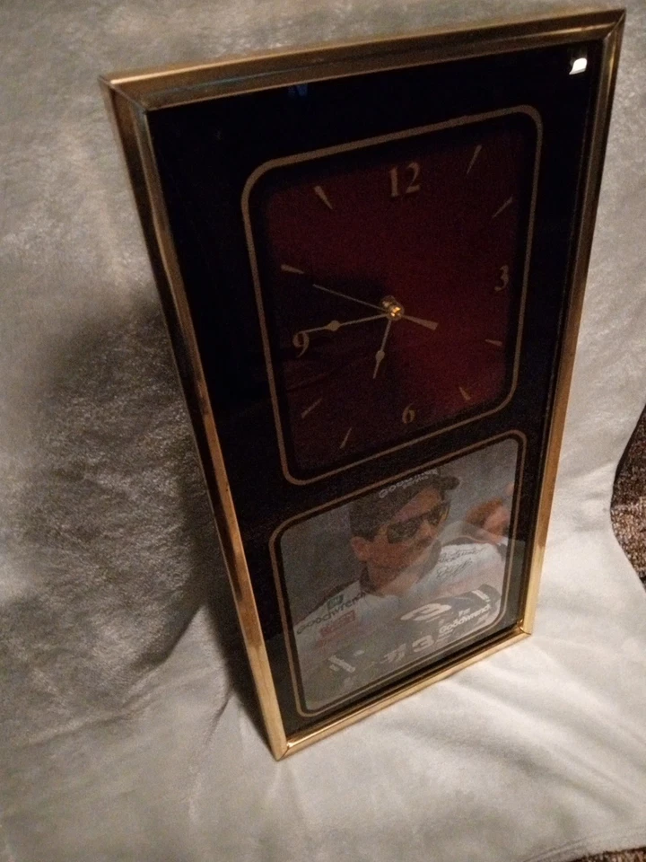 Reloj de pared vintage Dale Earnhardt #3 hombre cueva garaje RCR Goodwrench GM 10x20" Foto 4 de 4