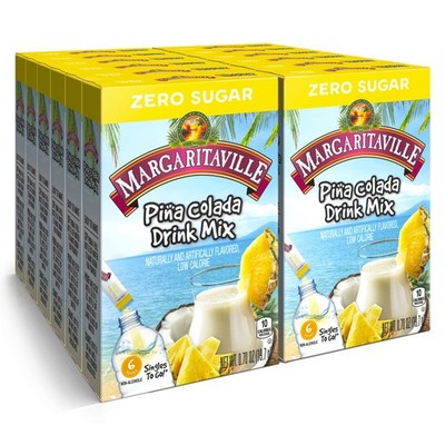 Margaritaville Singles To Go Water Drink Mix - Pina Colada Flavored, Non-Alco...