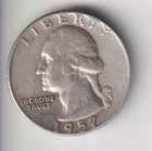 1957-D WASHINGTON QUARTER 25¢ DENVER 90% SILVER COIN UNITED STATES MINT