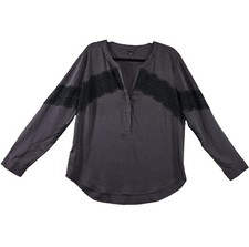 Ann Taylor Womens Black/White Polka Dot V-Nec...
