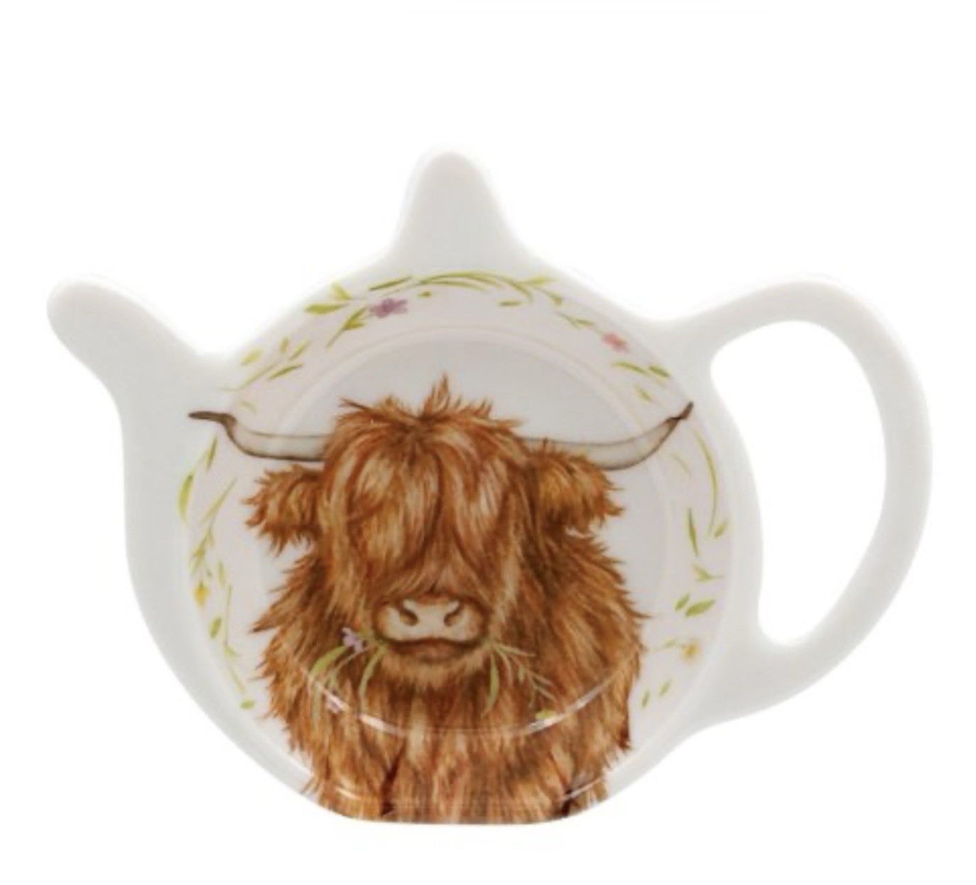 HIGHLAND COW TEABAG TIDY SAUCER DISH SPOON REST HOLDER Kitchen Decor Novelty