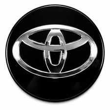 Toyota Wheel Center Caps 62mm Set Of 4 Factory Style Black Logo Hub Caps