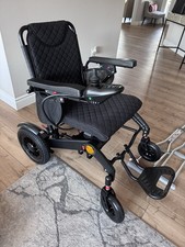 Electric Foldable Power Wheelchair Black Joystick Control for Adults