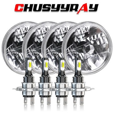 5.75  5-3/4 LED Headlights Halo DRL Hi/Lo Beam FIT Chevy Impala El Camino